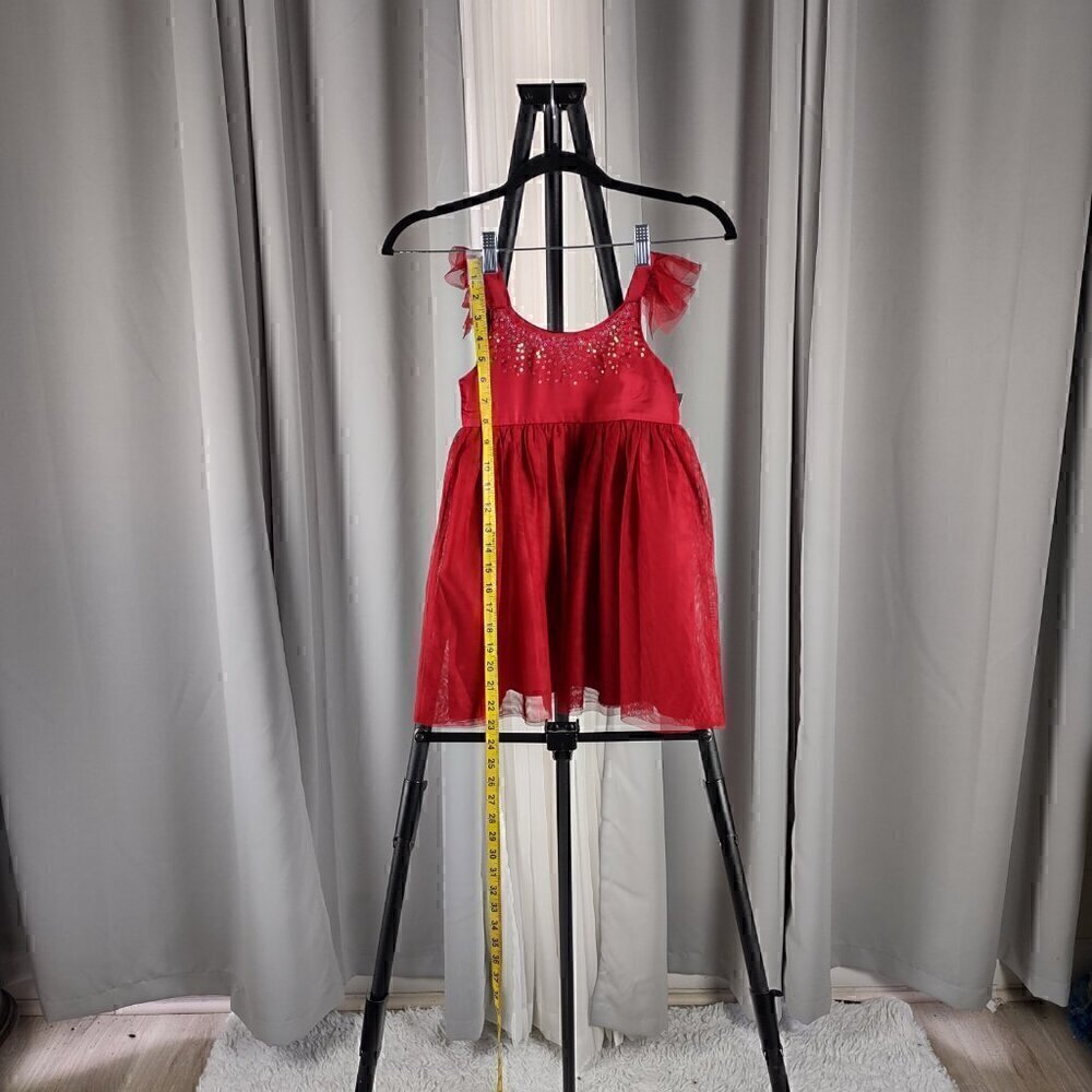 Cat & Jack Little Girls Sleeveless Ruffled Straps Formal Dress Size XS 4-5 (NWT) - Picture 5 of 11